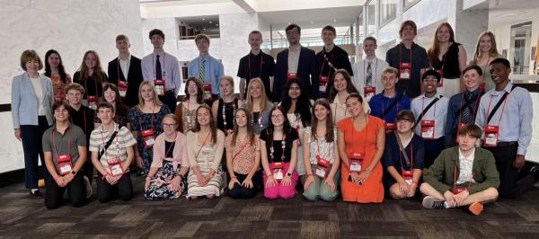 Students from Minnesota visit with Senator Tina Smith