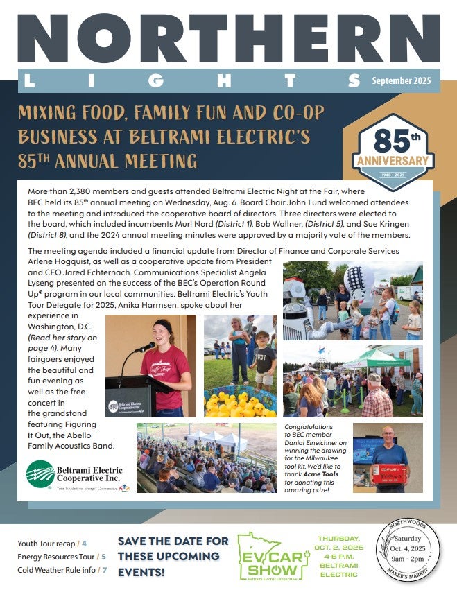 Download and read the Sept 2025 Northern Lights newsletter