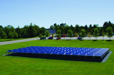 Northern Solar Community solar garden at Beltrami Electric Headquarters